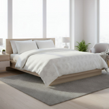 ANYHOUZ White Quilted Duvet Cover – Luxury Breathable Puffer Bed Comforter