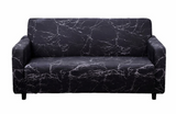 Anyseat 3-Seater Sofa Cover – Marble Black Geometric Style Slipcover for Living Room Chair Protection