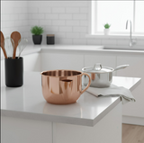 Anygleam Rose Gold Stainless Steel Separator Pot 1000ML – Golden Oil Filter Bowl for Soup, Gravy, Water & Fat Removal Kitchen Tool