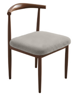 Anyseat Grey Fur Stretch Chair Cover – Washable, Removable Dining & Kitchen Seat Protector
