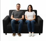 Anyseat 2-Seater Sofa Cover – Plain Gray Style Slipcover for Living Room Chair Protection