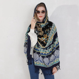 Anyyou 100% Pure Merino Wool Silver Grey Poncho for Women Winter Large Scarf Pashmina Shawl Bandana Neck Wrap