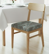 Anyseat Light Brown Random Wave Print Chair Cover – Stretch Washable Removable Seat Cover for Dining & Kitchen