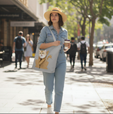 Anypet Cat Handbag Gray Soft Collar Pets Carrier Luggage Small Dog Travel Tote Bag With Safety Zippers