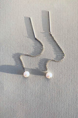 Paloma Pearl Threaders Silver