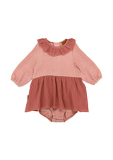 Pink muslin romper