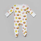 Bamboo Convertible Zip Romper - Dim Sum Bamboo Sleepwear - The Wee Bean
