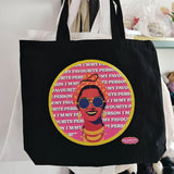 Positive Affirmation Tote - Black Canvas