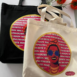 Positive Affirmation Tote - Black Canvas