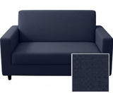 Anyseat 2-Seater Sofa Cover – Plain Navy Blue Style Slipcover for Living Room Chair Protection