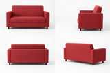 Anyseat 2-Seater Sofa Cover – Plain Wine Red Style Slipcover for Living Room Chair Protection