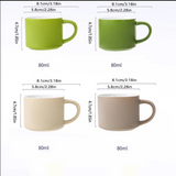 ANYGLEAM Coffee Mug Multicolor 5Pcs Set Ceramic Round Non Slip Cup Drinkware