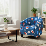 Anyseat Christmas Blue Chair Cover – Dustproof Tub Slipcover for Home Décor