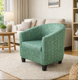 Anyseat Green Chair Cover – Plain Dustproof Tub Slipcover for Home Décor