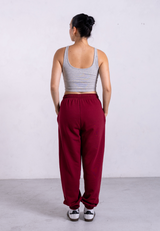 Organic Cotton Sweatpants, Ruby Wine