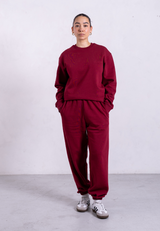 Organic Cotton Sweatshirt, Ruby Wine