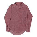 1970's Unbranded Checked Shirt - Medium Red Cotton