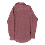 1970's Unbranded Checked Shirt - Medium Red Cotton