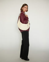 hyer goods ring bag convertible leather hobo bag#color_off-white