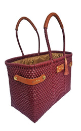 Less Pollution Convertible Handbag to Tote - Burgundy