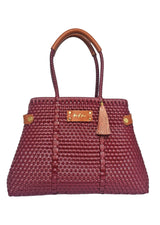 Less Pollution Convertible Handbag to Tote - Burgundy