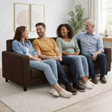 Anyseat 4-Seater Sofa Cover – Plain Coffee Style Slipcover for Living Room Chair Protection