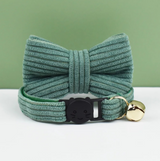 Anypet Large Hunter Green Cat Collar with Safety Buckle, Bell & Durable Adjustable Strap – Stylish Comfortable Pet Accessory for Cats