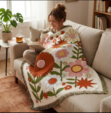 Anycozy Sunflower Design Throw Blanket – Soft Camping Mat & Cozy Home Décor