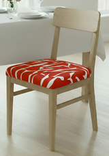 Anyseat Wine Red White Cracks Print Chair Cover – Stretch Washable Removable Seat Cover for Dining & Kitchen