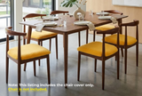 Anyseat Yellow Fur Stretch Chair Cover – Washable, Removable Dining & Kitchen Seat Protector