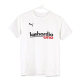 Age 11-12 Lombardia Uno Puma Football T-Shirt - Medium White Polyester