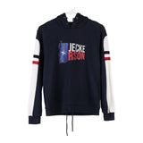 Age 14 Jeckerson Spellout Hoodie - XL Navy Cotton