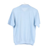 1970s Unbranded Polo Shirt - Medium Blue Acrylic Blend