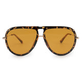 Ivy Luxe - Yellow Tangle-Free Round Aviator Sunglasses