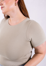 Organic Cotton Crew T-Shirt, Sage Grey