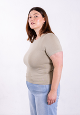 Organic Cotton Crew T-Shirt, Sage Grey