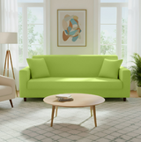 Anyhouz 3 Seater Sofa Cover Plain Apple Green Style and Protection For Living Room Sofa Chair Elastic Stretchable Slipcover