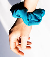 The Scrunchie - Blue jacquard