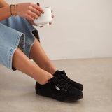 St. Tropez Breathable Cotton Mesh Sneakers - Black