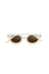 Sustainable kids round sunglasses - White