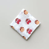 the wee bean natural bamboo and organic cotton swaddle super soft in taste of Japan takoyaki octopus balls