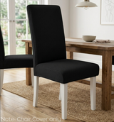 Anyseat Black Waterproof Chair Cover – Corn Kernel Pattern Stretch Slipcover for Dining Room