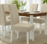 Anyseat Beige Corn Waterproof Chair Cover – Corn Kernel Pattern Stretch Slipcover for Dining Room