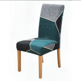 Anyseat Blue Green Pattern Design Chair Cover – Elastic Slipcover with Anti‑Dirt Protection for Dining Room, Kitchen, Wedding, Hotel, Banquet & Restaurant
