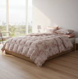 Anyhouz Duvet Cover – Rose Gold Cloudy Fluffy Puffer Bed Comforter