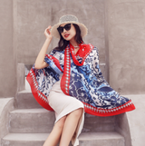 Anyyou 100% Mulberry Silk Dark Blue Long Scarf for Women Luxury Beach Shawl Swimwear Cover-Up Pashmina Wrap Foulard