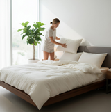 Anycozy Duvet Comforter Set Twin Green/ Light Grey Egyptian Cotton Thick Blanket Bedspread 4 Pcs Bed Set