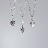 Tiny Heart Necklace Silver