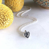 Tiny Heart Necklace Silver