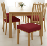 Anyseat Plain Wine Red Stretch Chair Cover – Washable, Removable Dining & Kitchen Seat Protector